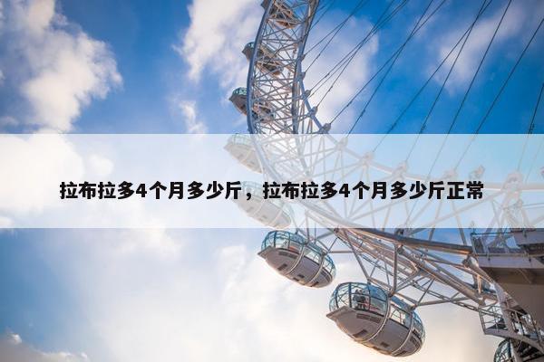 拉布拉多4个月多少斤，拉布拉多4个月多少斤正常