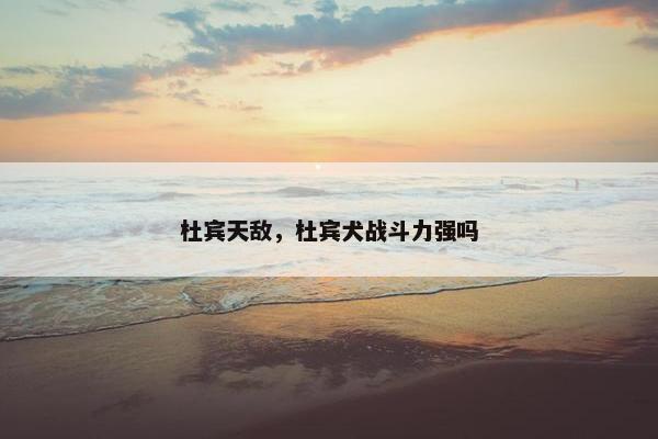 杜宾天敌，杜宾犬战斗力强吗
