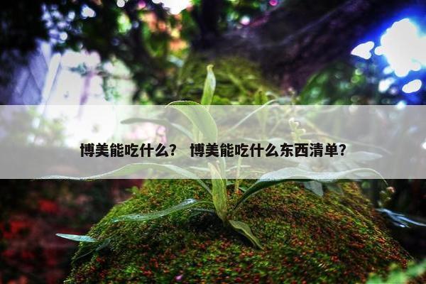 博美能吃什么？ 博美能吃什么东西清单？