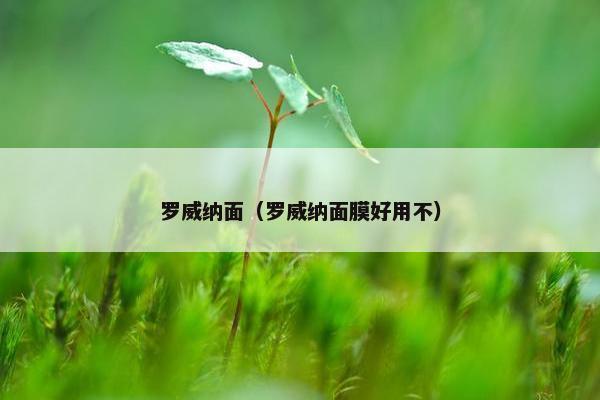 罗威纳面（罗威纳面膜好用不）
