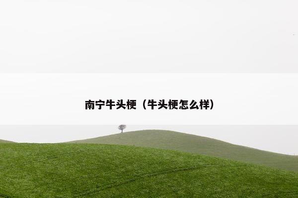 南宁牛头梗（牛头梗怎么样）