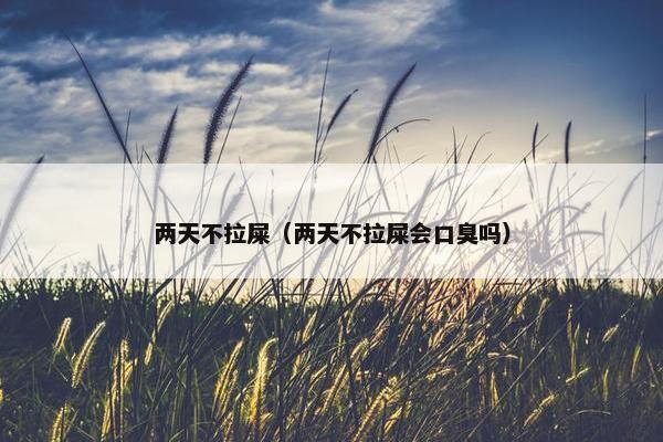 两天不拉屎（两天不拉屎会口臭吗）