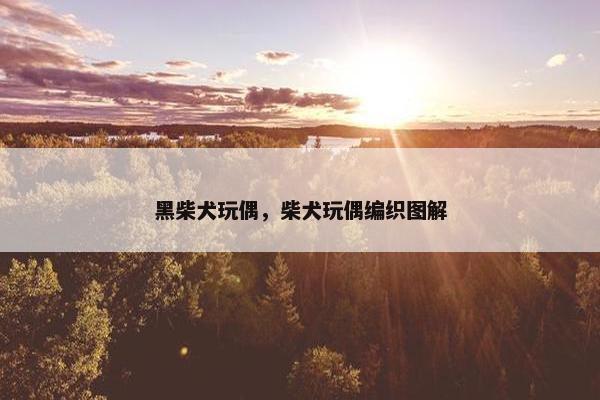 黑柴犬玩偶，柴犬玩偶编织图解