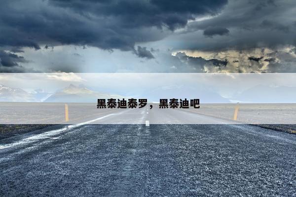 黑泰迪泰罗，黑泰迪吧