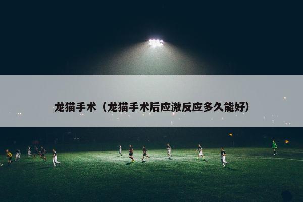 龙猫手术（龙猫手术后应激反应多久能好）