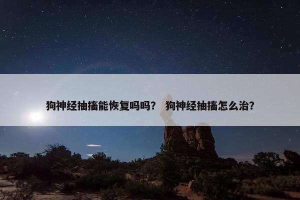狗神经抽搐能恢复吗吗？ 狗神经抽搐怎么治？