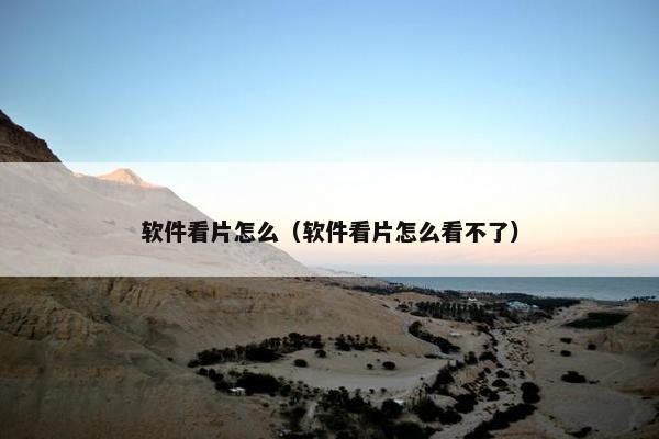 软件看片怎么（软件看片怎么看不了）