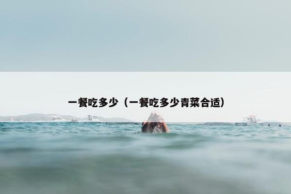 一餐吃多少（一餐吃多少青菜合适）