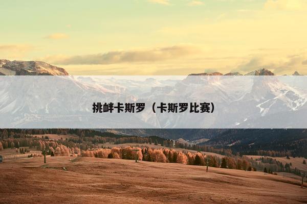 挑衅卡斯罗（卡斯罗比赛）