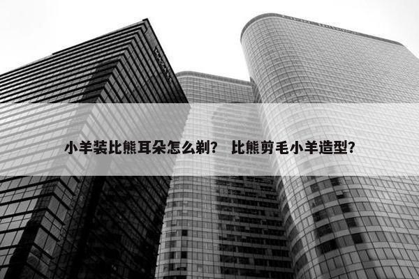 小羊装比熊耳朵怎么剃？ 比熊剪毛小羊造型？