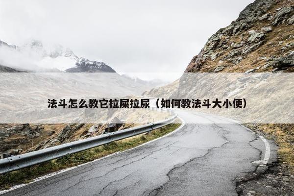 法斗怎么教它拉屎拉尿（如何教法斗大小便）