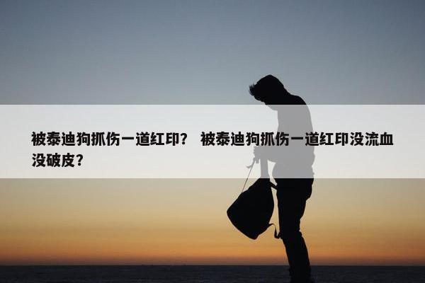 被泰迪狗抓伤一道红印？ 被泰迪狗抓伤一道红印没流血没破皮？