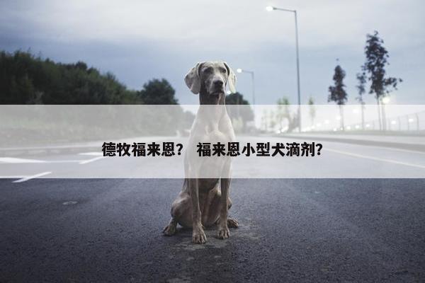 德牧福来恩？ 福来恩小型犬滴剂？