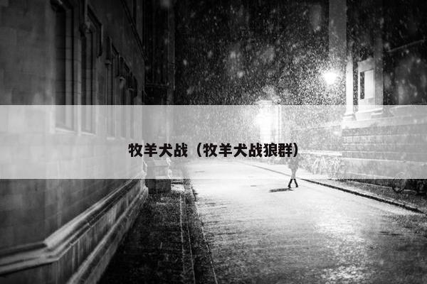 牧羊犬战（牧羊犬战狼群）