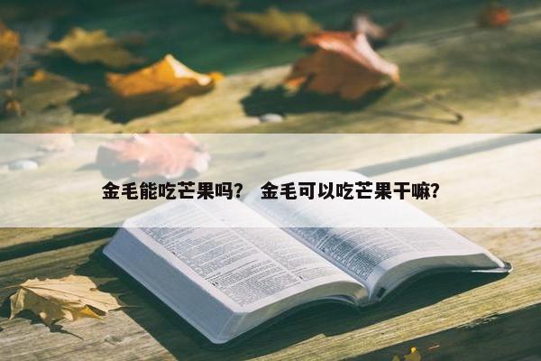 金毛能吃芒果吗？ 金毛可以吃芒果干嘛？