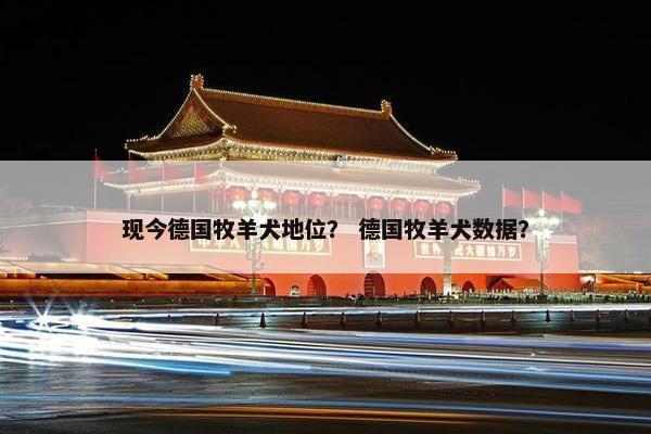 现今德国牧羊犬地位？ 德国牧羊犬数据？