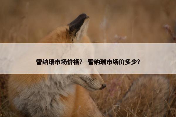 雪纳瑞市场价格？ 雪纳瑞市场价多少？