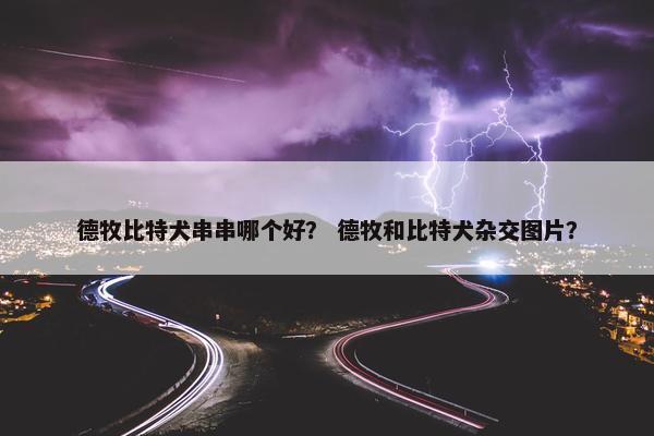 德牧比特犬串串哪个好？ 德牧和比特犬杂交图片？