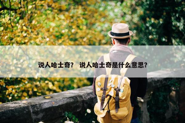 说人哈士奇？ 说人哈士奇是什么意思？