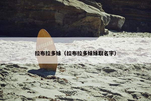 拉布拉多妹（拉布拉多妹妹取名字）