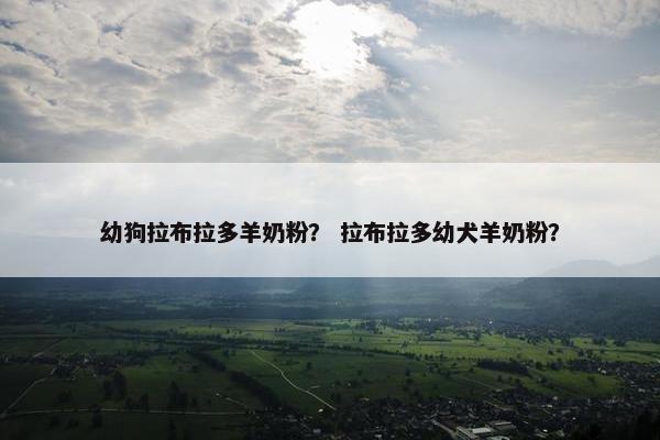 幼狗拉布拉多羊奶粉？ 拉布拉多幼犬羊奶粉？
