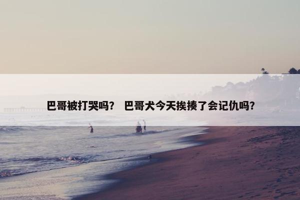 巴哥被打哭吗？ 巴哥犬今天挨揍了会记仇吗？