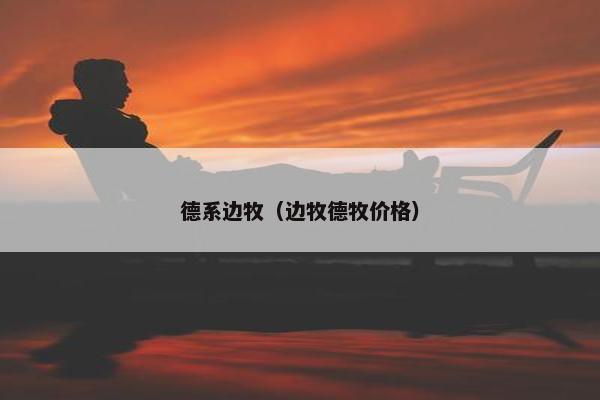 德系边牧（边牧德牧价格）