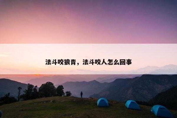 法斗咬狼青，法斗咬人怎么回事