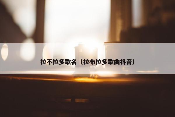 拉不拉多歌名（拉布拉多歌曲抖音）