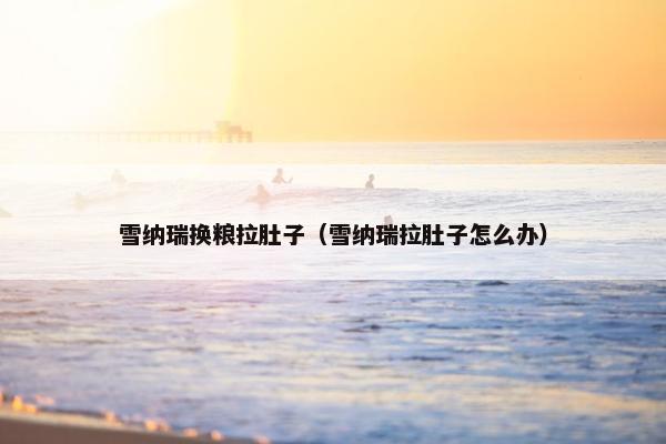 雪纳瑞换粮拉肚子（雪纳瑞拉肚子怎么办）