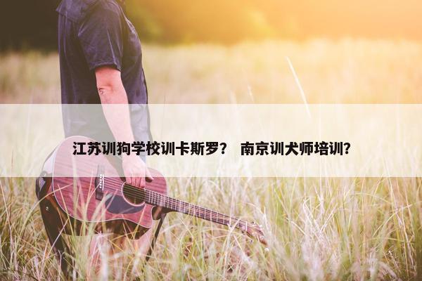 江苏训狗学校训卡斯罗？ 南京训犬师培训？