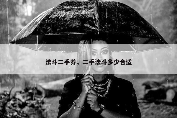 法斗二手养，二手法斗多少合适