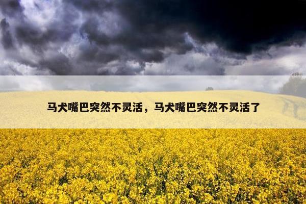 马犬嘴巴突然不灵活，马犬嘴巴突然不灵活了