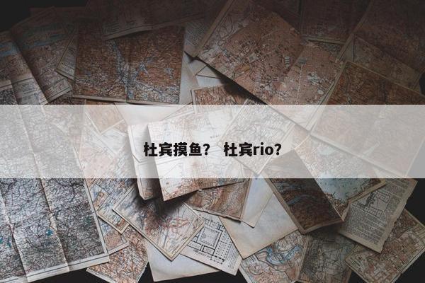 杜宾摸鱼？ 杜宾rio？