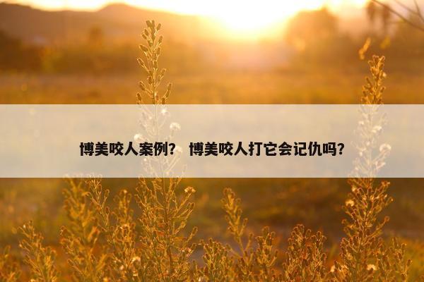 博美咬人案例？ 博美咬人打它会记仇吗？