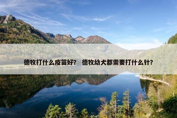 德牧打什么疫苗好？ 德牧幼犬都需要打什么针？