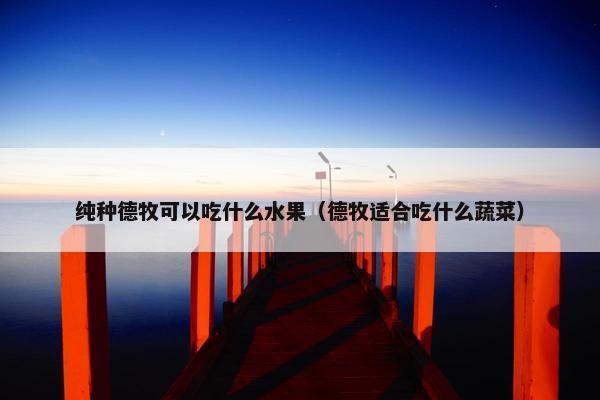 纯种德牧可以吃什么水果（德牧适合吃什么蔬菜）