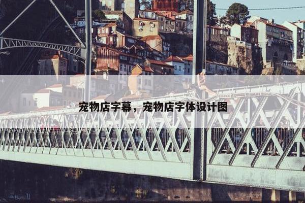 宠物店字幕，宠物店字体设计图