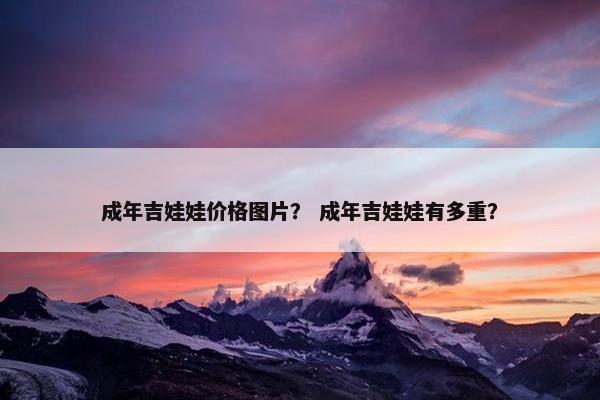 成年吉娃娃价格图片？ 成年吉娃娃有多重？