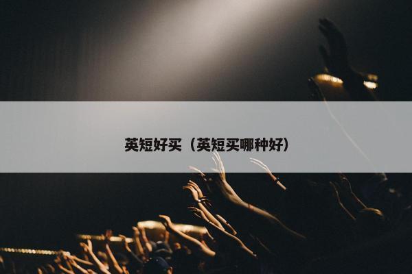 英短好买（英短买哪种好）