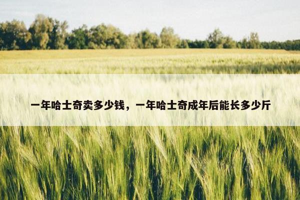 一年哈士奇卖多少钱，一年哈士奇成年后能长多少斤