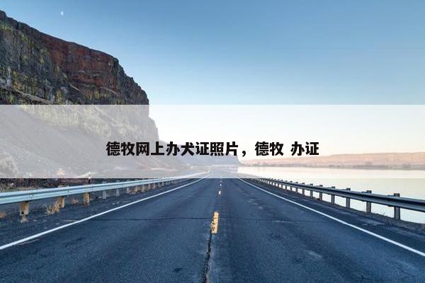 德牧网上办犬证照片，德牧 办证