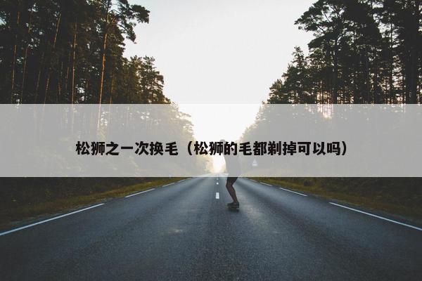 松狮之一次换毛（松狮的毛都剃掉可以吗）