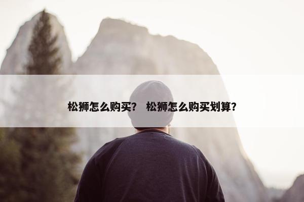松狮怎么购买？ 松狮怎么购买划算？