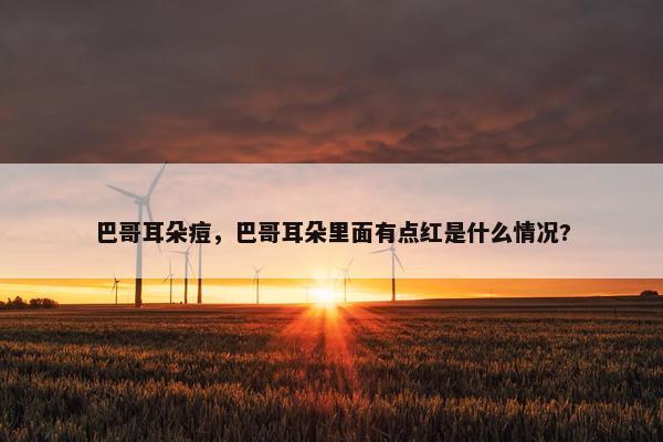 巴哥耳朵痘，巴哥耳朵里面有点红是什么情况?