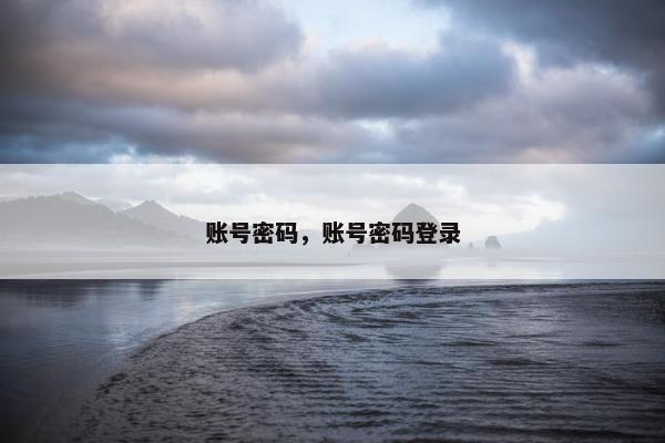 账号密码，账号密码登录
