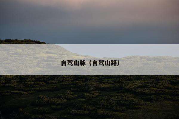 自驾山脉（自驾山路）