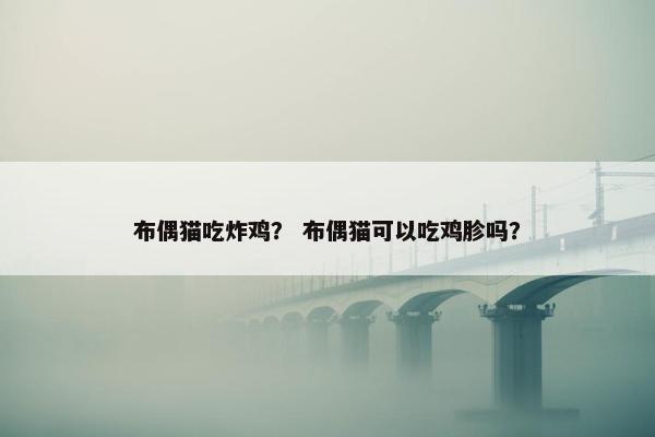 布偶猫吃炸鸡？ 布偶猫可以吃鸡胗吗？