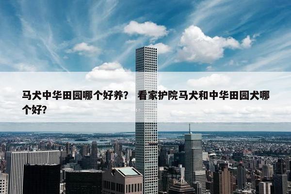 马犬中华田园哪个好养？ 看家护院马犬和中华田园犬哪个好？