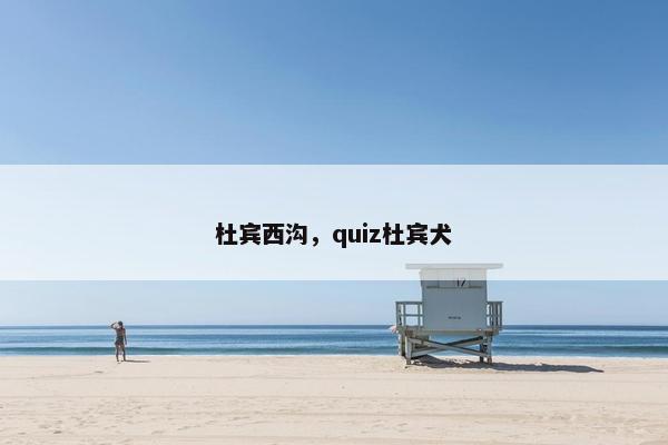 杜宾西沟，quiz杜宾犬